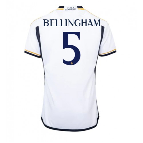 Fotballdrakt Herre Real Madrid Jude Bellingham #5 Hjemmedrakt 2023-24 Kortermet
